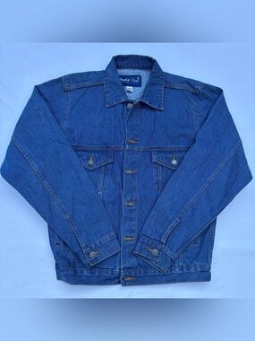 Paradise Point Sports Wear Men’s Denim Jacket size S 100% Cotton